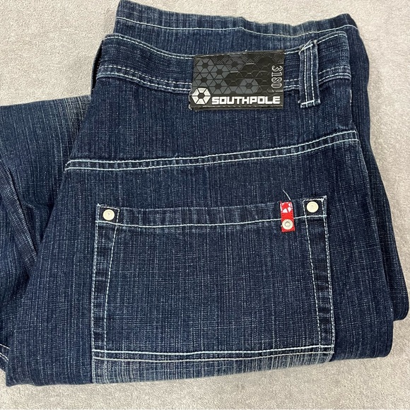 Southpole Jeans Mens 38x34 blue Denim Baggy Wide Leg Skater street Hip-Hop y2k